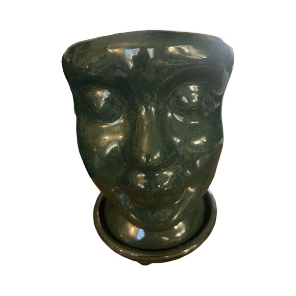 ceramic head planter world Menagerie Boho 3D Head Planter Flower Pot W/tray - Picture 8 of 10